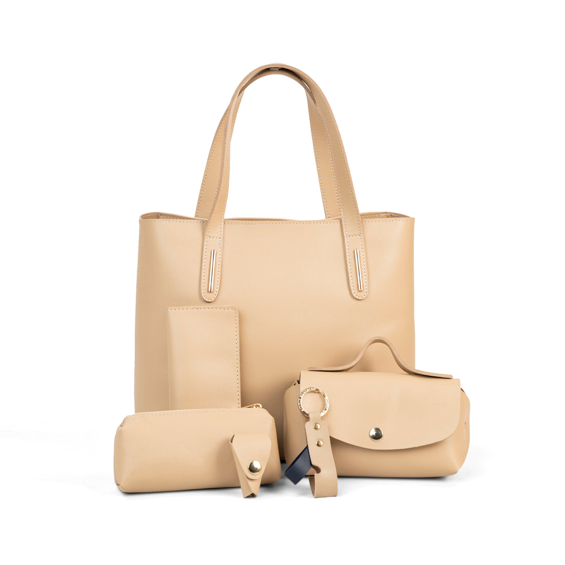 Mid Range Shoulder Bag - 6Pc - Beige